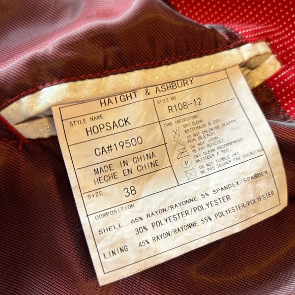 Rare Haight & Ashbury Boxy  Ultra Soft Red Polka Dot Women's Blazer SZ Med - Picture 9 of 11